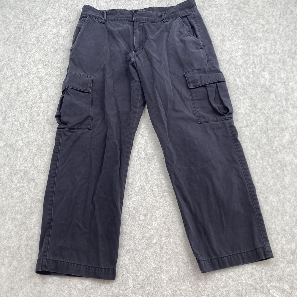 Tesla Pants Mens 38x30 (36x27) Gray Cargo Cotton Relaxed Fit Straight Leg